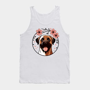 Boerboel Embraces Spring Amidst Cherry Blossoms Radiance Tank Top